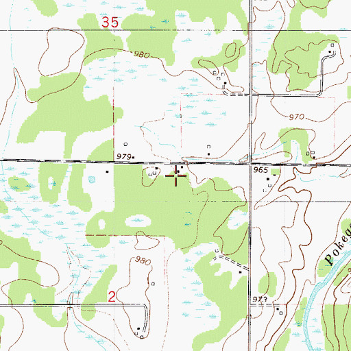 Topographic Map of North Star School, MN