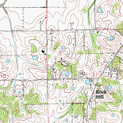 Topographic Map of Pruets Chapel Cemetery, AR