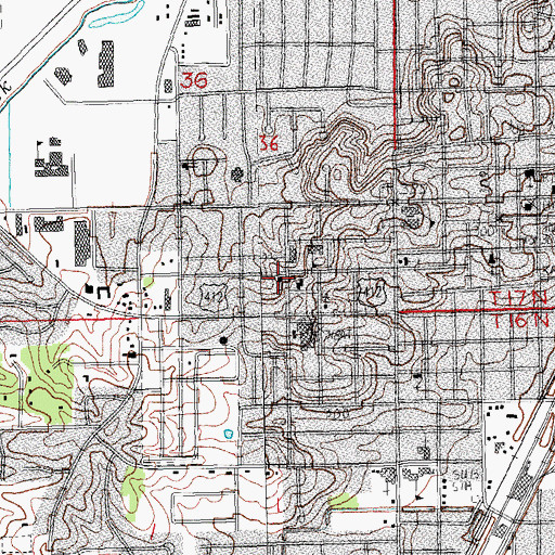 Topographic Map of Redeemer Lutheran Church, AR