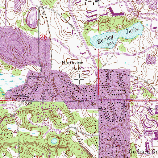 Topographic Map of Northview Park, MN