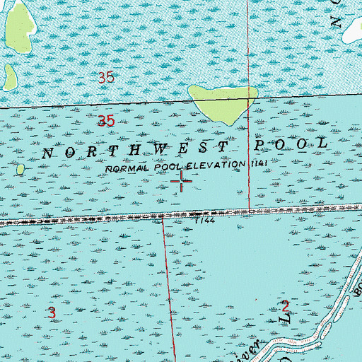 Topographic Map of Northwest Pool, MN