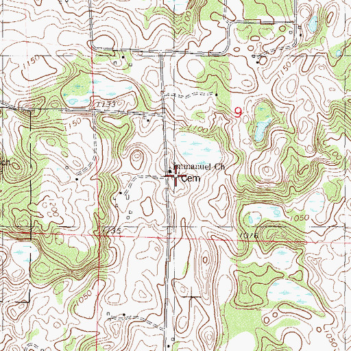 Topographic Map of Norwegian Church, MN