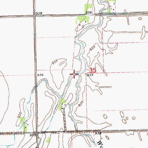 Topographic Map of Nyqist Coulee, MN