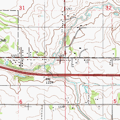 Topographic Map of Oak Grove School, MN