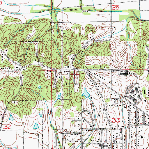 Topographic Map of Shiloh Cemetery, AR