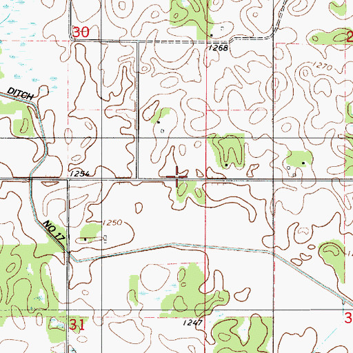 Topographic Map of Oak Knoll School, MN