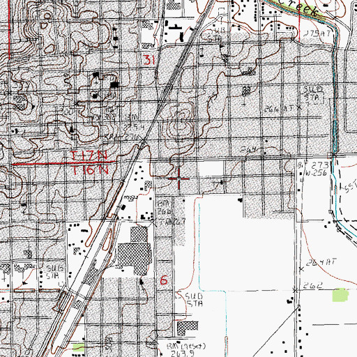 Topographic Map of Third Avenue Baptist Church, AR