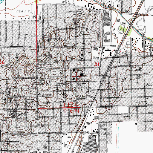 Topographic Map of Thompsons Classical Institute (historical), AR