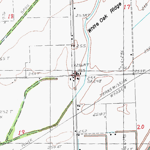 Topographic Map of White Oak, AR