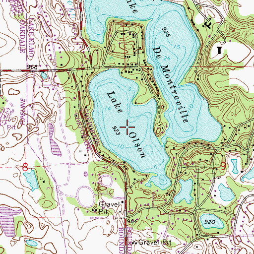 Topographic Map of Lake Olson, MN