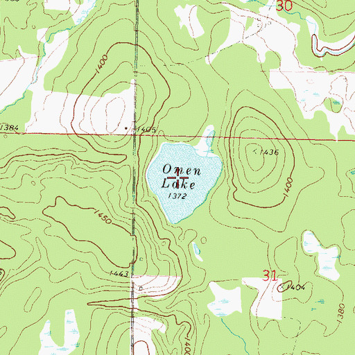 Topographic Map of Omen Lake, MN