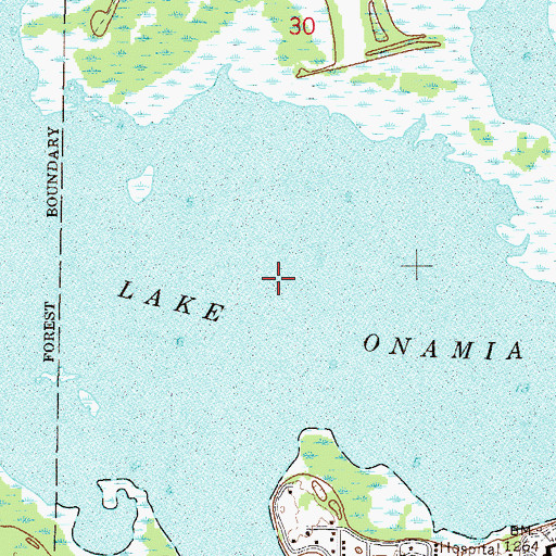 Topographic Map of Lake Onamia, MN