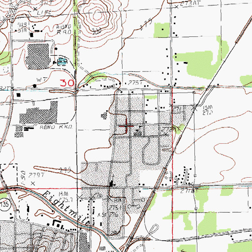 Topographic Map of Witschieben Presbyterian Church (historical), AR