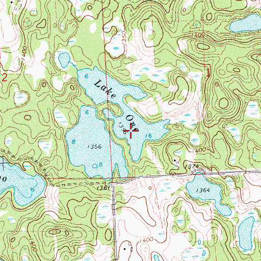Topographic Map of Lake One, MN