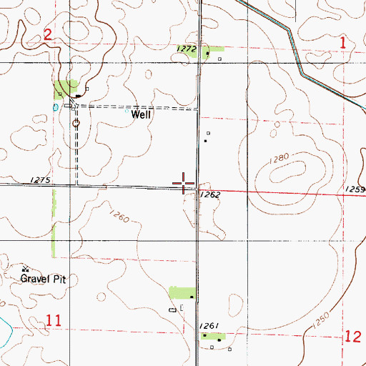 Topographic Map of Opdahl School, MN