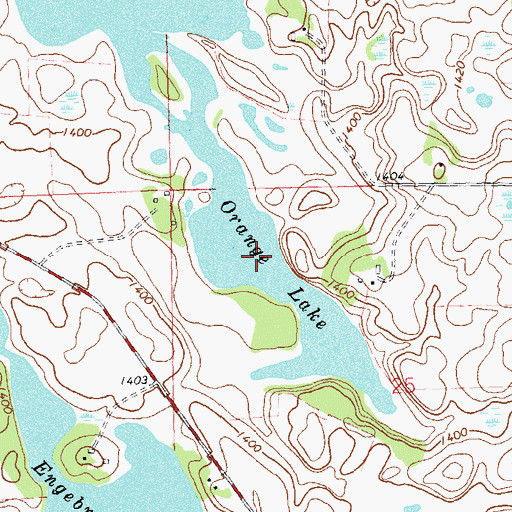 Topographic Map of Orange Lake, MN