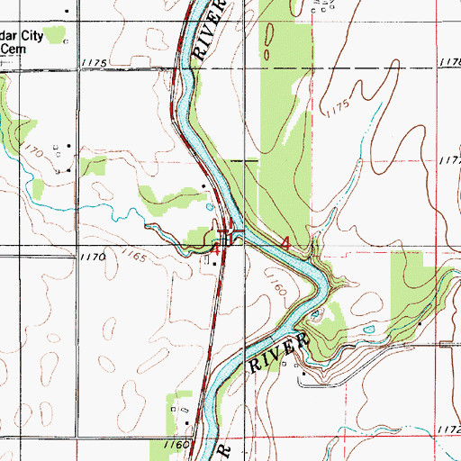 Topographic Map of Orchard Creek, MN