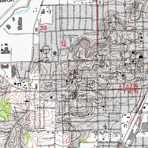 Topographic Map of Woodrow Wilson Elementary School, AR