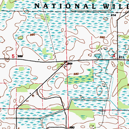 Topographic Map of Orrock Church, MN