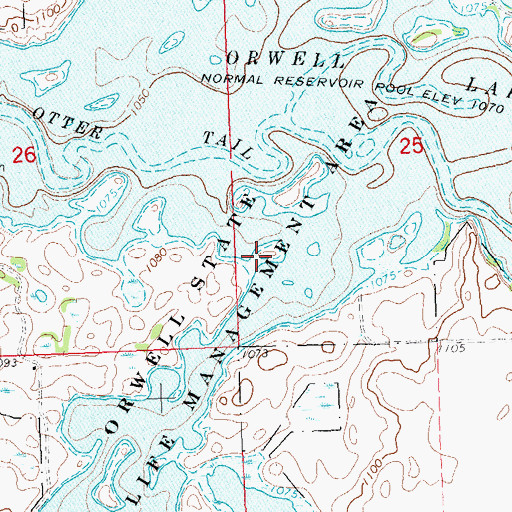 Topographic Map of Orwell State Wildlife Management Area, MN