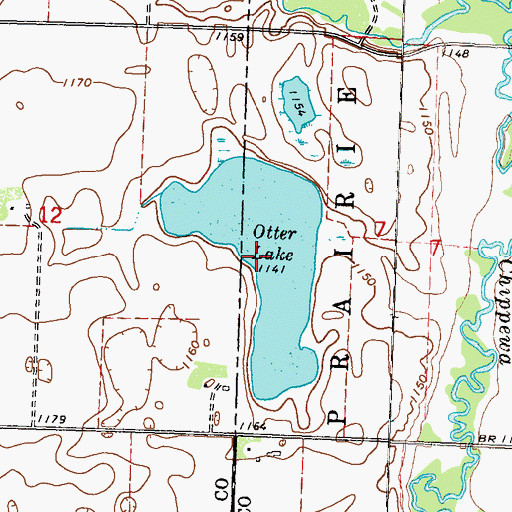 Topographic Map of Otter Lake, MN