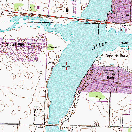 Topographic Map of Otter Lake, MN
