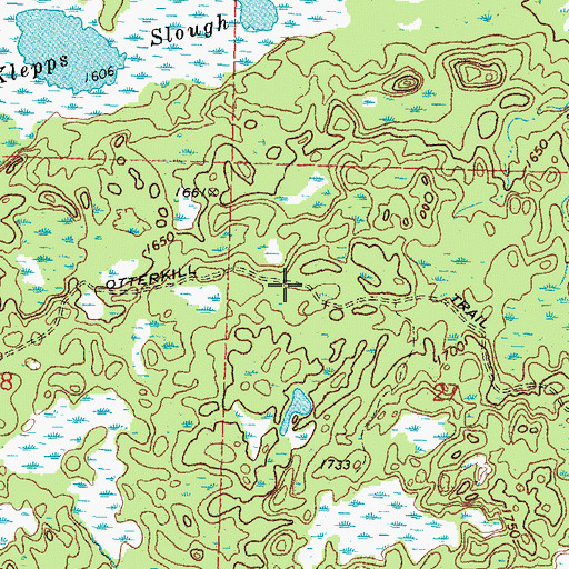 Topographic Map of Otterkill Trail, MN