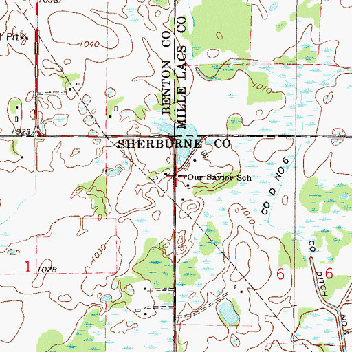 Topographic Map of Our Savior School, MN