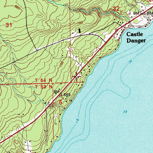 Topographic Map of Our Saviours Church, MN