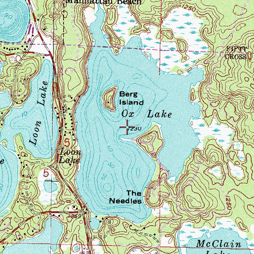 Topographic Map of Ox Lake, MN