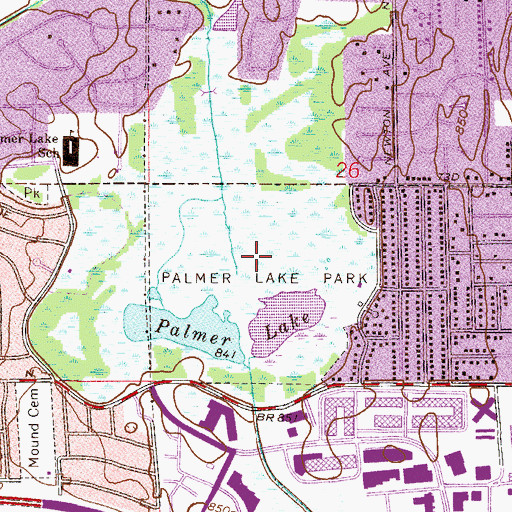Topographic Map of Palmer Lake Park, MN
