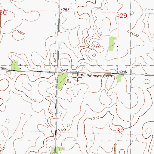 Topographic Map of Palmyra Church, MN