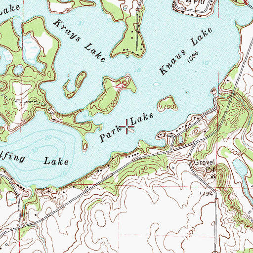 Topographic Map of Park Lake, MN