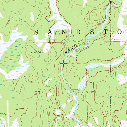 Topographic Map of Partridge Creek, MN