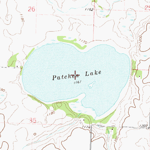Topographic Map of Patchen Lake, MN