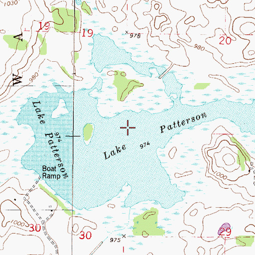 Topographic Map of Lake Patterson, MN