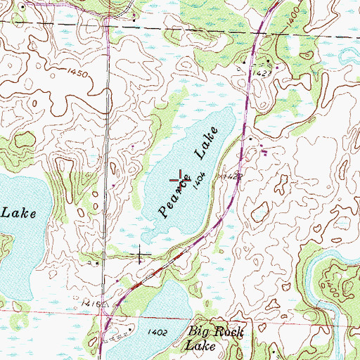 Topographic Map of Pearce Lake, MN