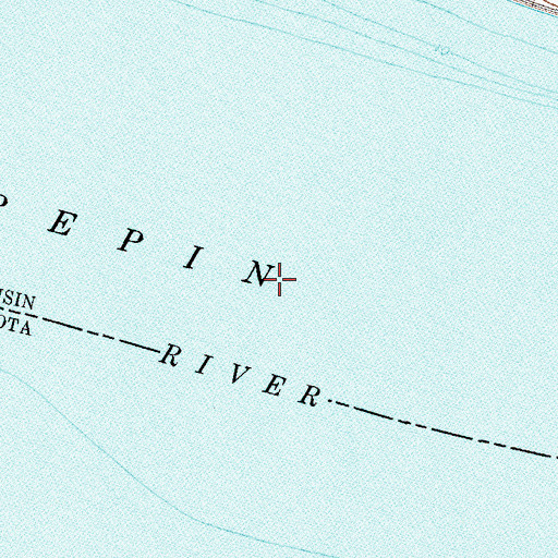Topographic Map of Lake Pepin, WI