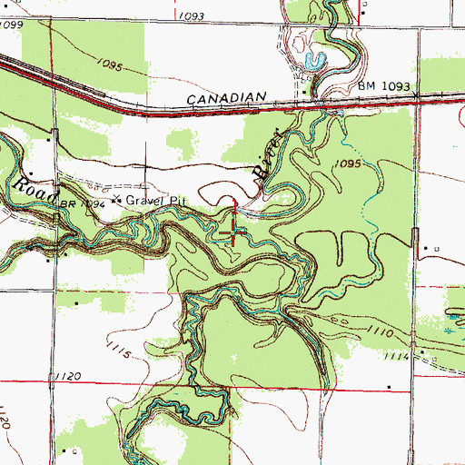 Topographic Map of Peppermint Creek, MN
