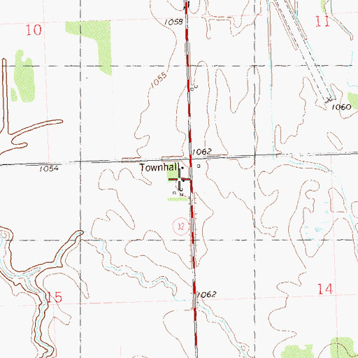 Topographic Map of Perault School, MN