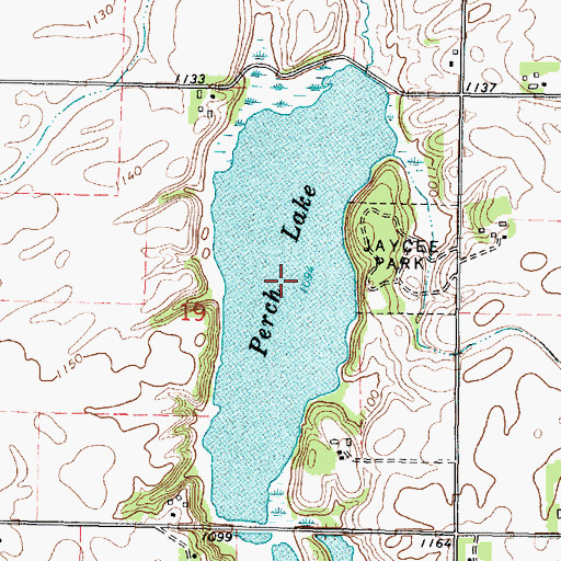 Topographic Map of Perch Lake, MN