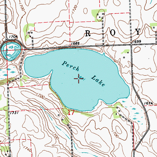 Topographic Map of Perch Lake, MN