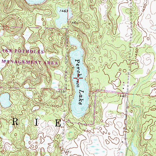 Topographic Map of Perch Lake, MN