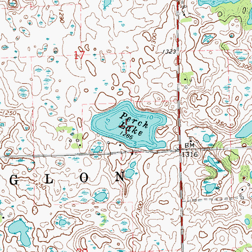Topographic Map of Perch Lake, MN