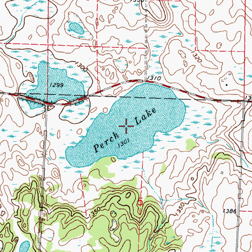 Topographic Map of Perch Lake, MN