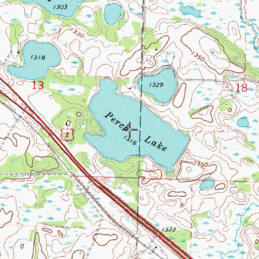 Topographic Map of Perch Lake, MN