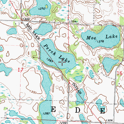 Topographic Map of Perch Lake, MN