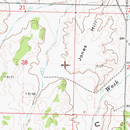 Topographic Map of Jones Hill, AZ