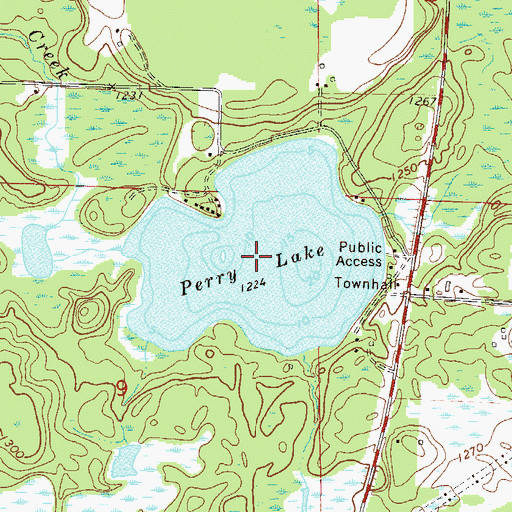 Topographic Map of Perry Lake, MN