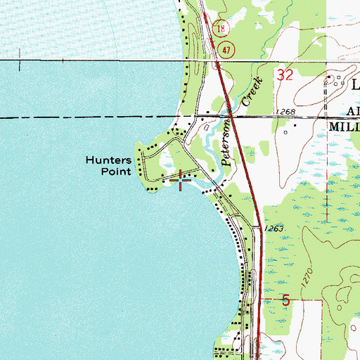 Topographic Map of Peterson Creek, MN